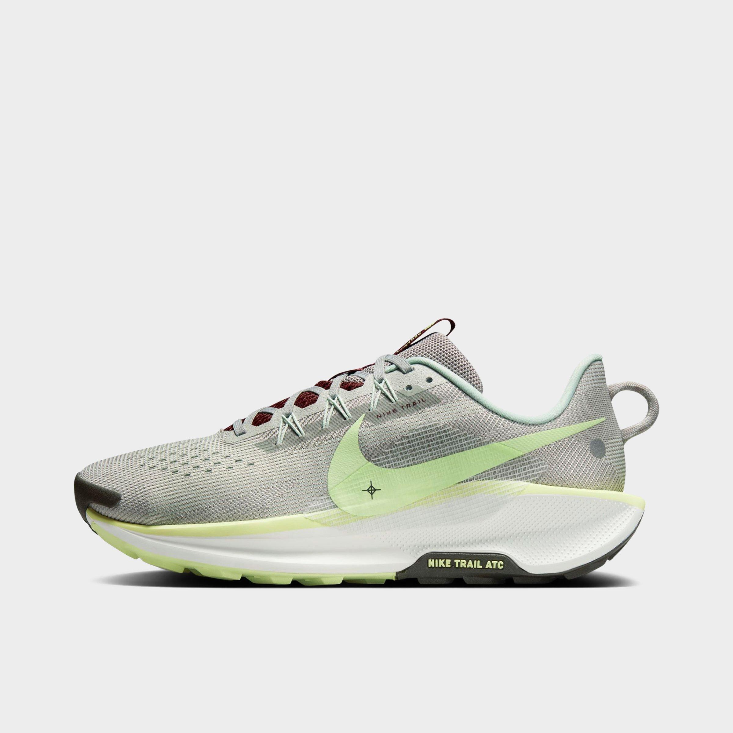 Nike Men's Pegasus Trail 5 Trail Running Shoes in Light Silver/College Grey/Dark Team Red Size: 7