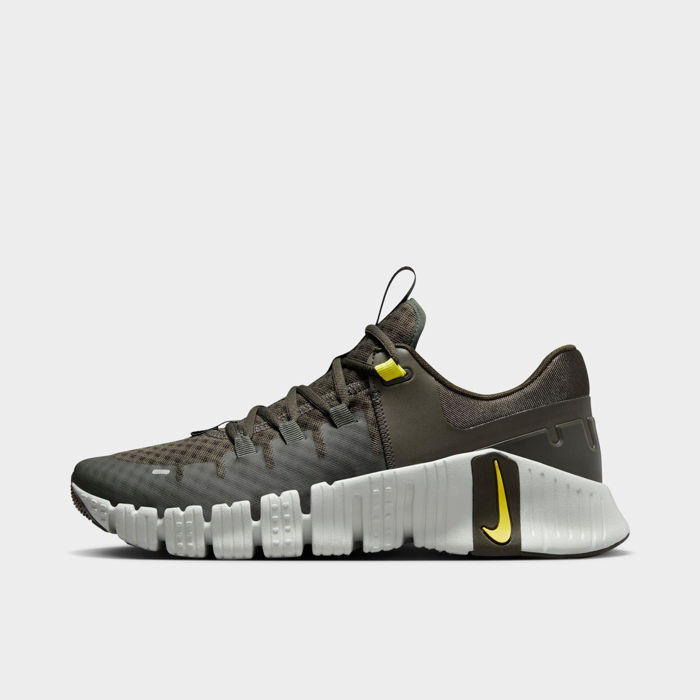 Nike Men's Free Metcon 5 Workout Shoes In Sequoia/high Voltage/light Silver