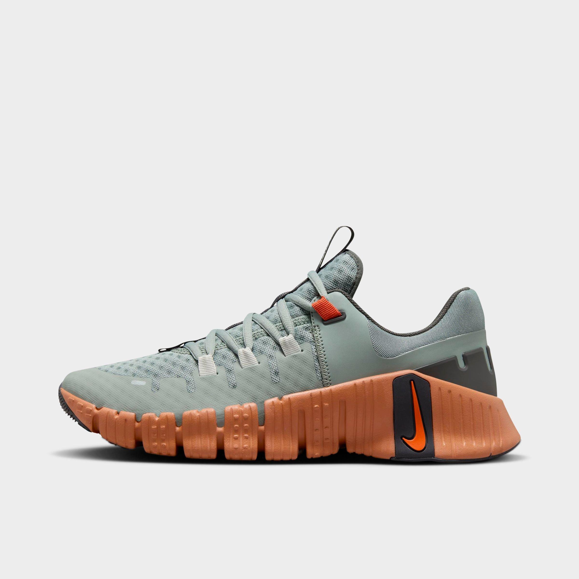 Nike Men's Free Metcon 5 Workout Shoes In Mica Green/campfire Orange/amber Brown/medium Ash