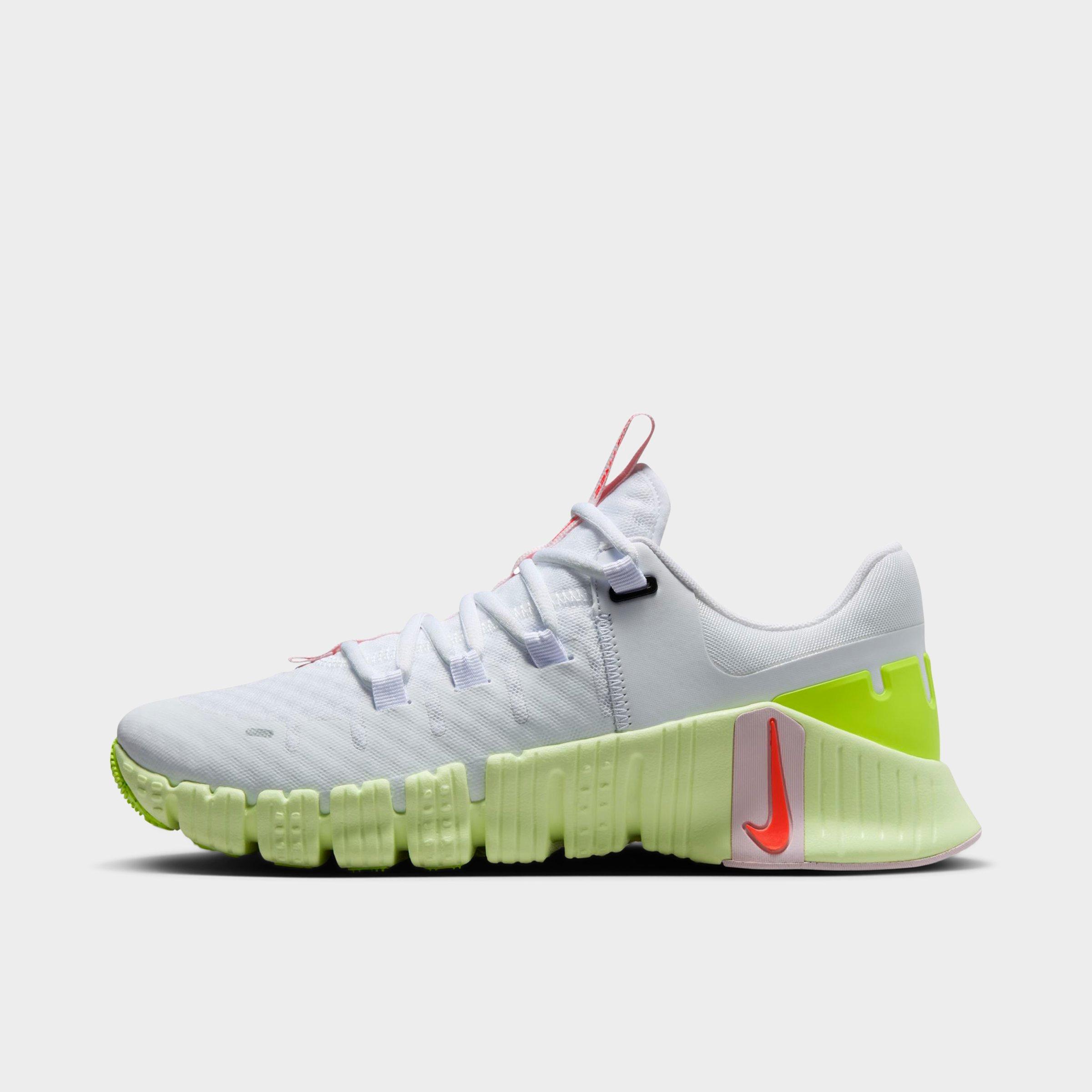 Shop Nike Women's Free Metcon 5 Training Shoes In White/barely Volt/pink Foam/bright Crimson