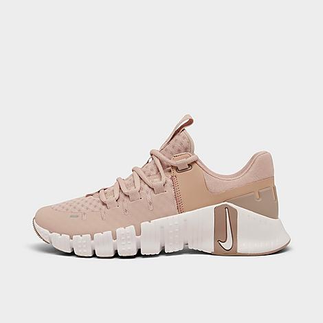 Nike Women's Free Metcon 5 Training Sneakers From Finish Line In Pink Oxford/white/diffused Taupe/gum Light Brown