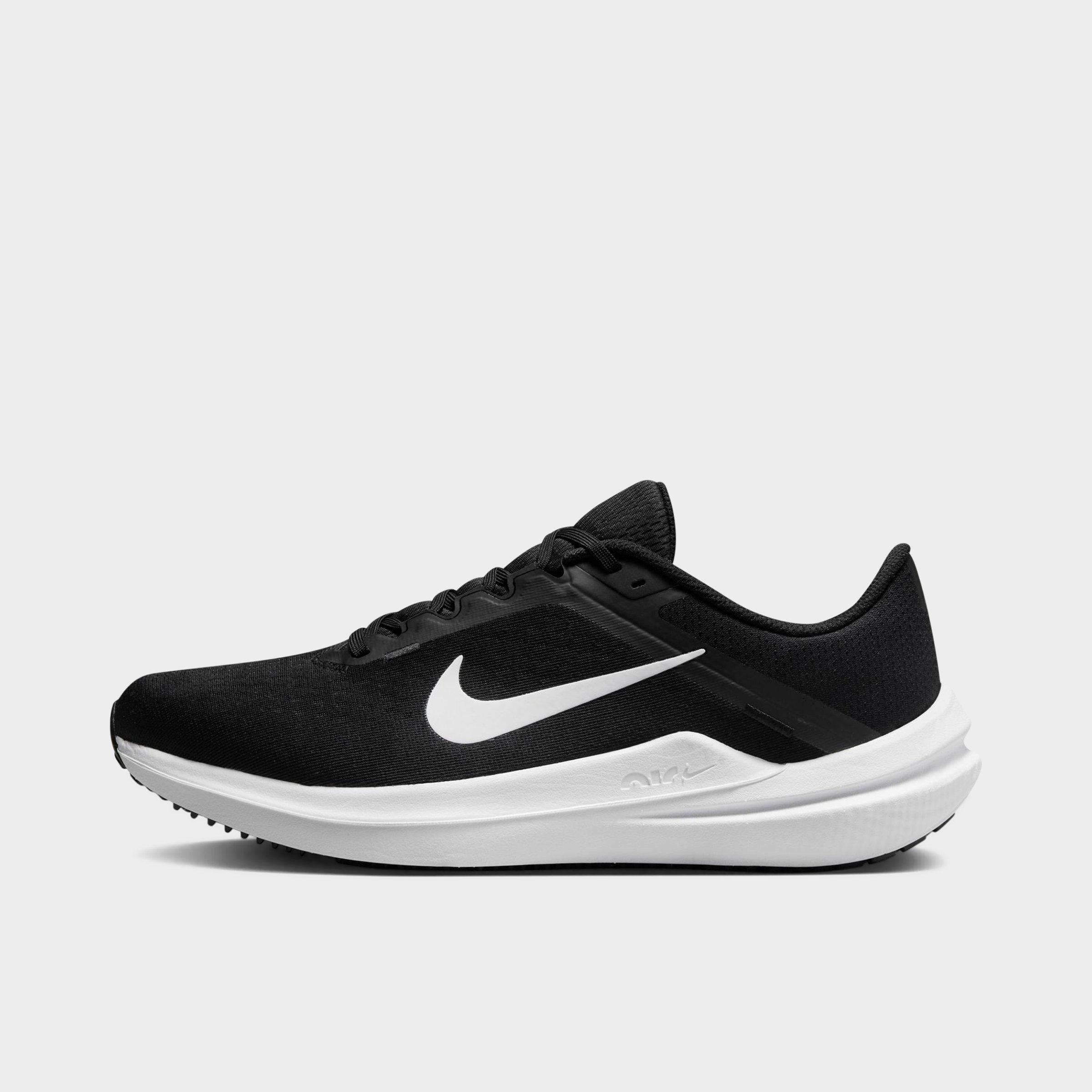 Shop Nike Men's Winflo 10 Running Shoes In Black/black/white