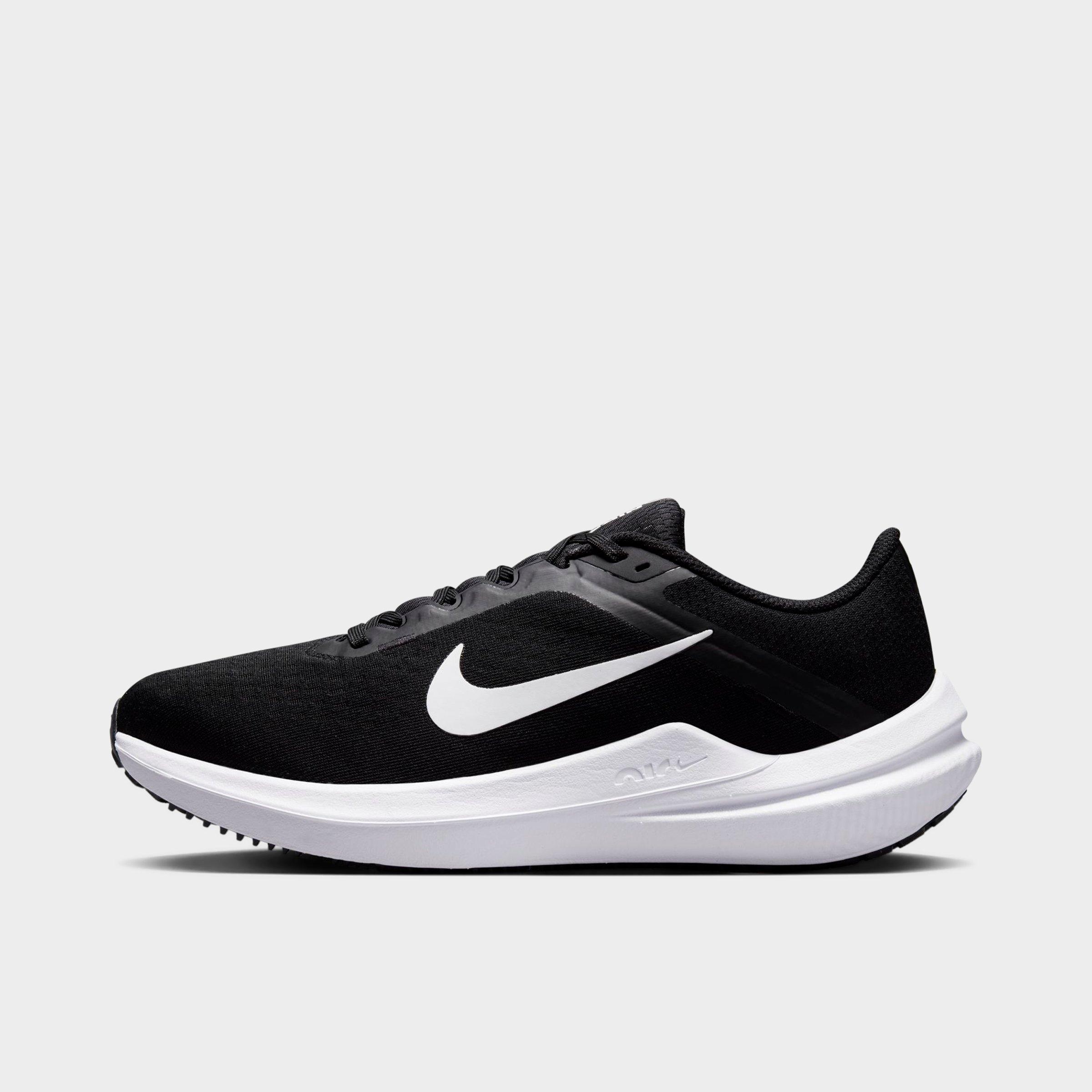 Shop Nike Women's Winflo 10 Running Shoes In Black/black/white