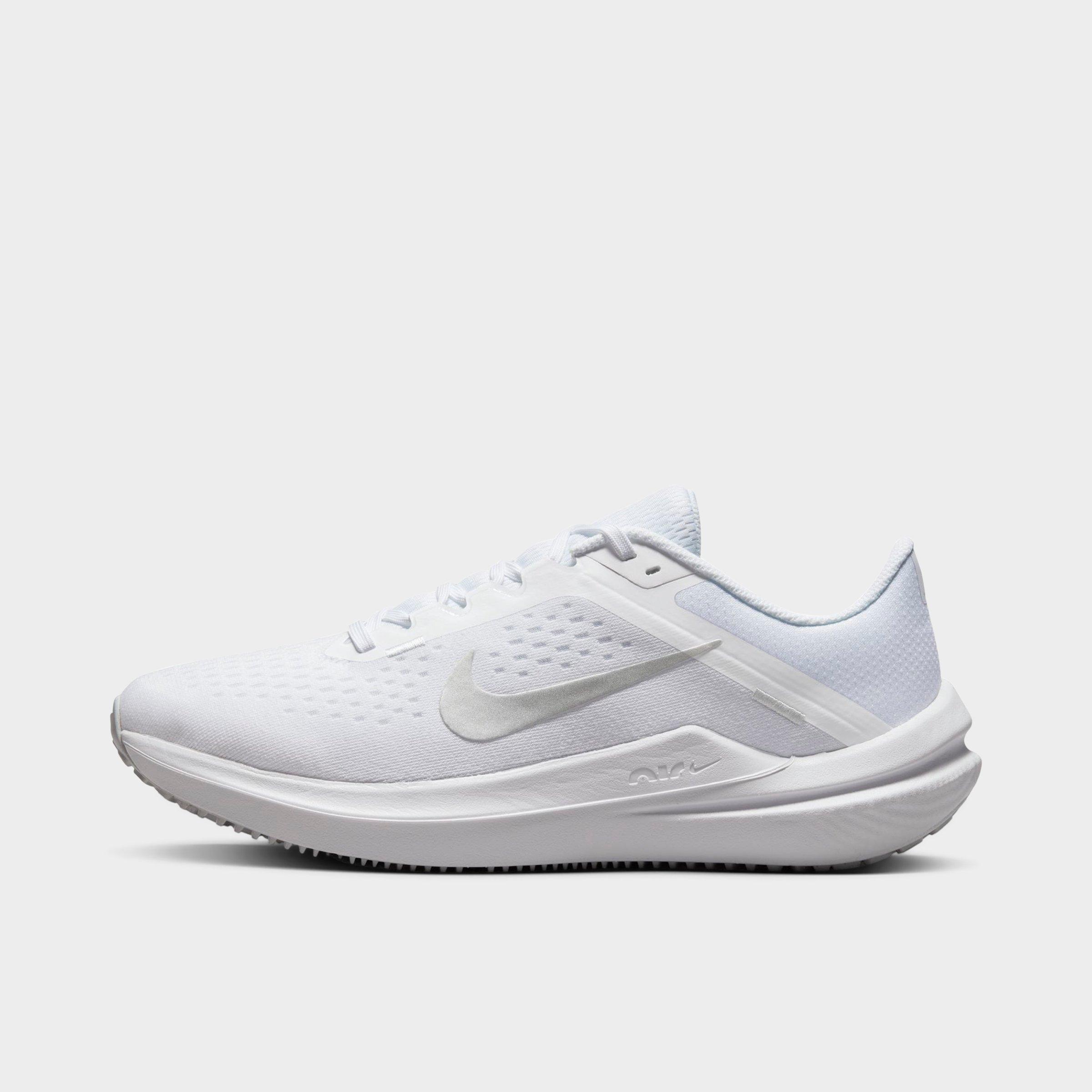 Nike Women's Winflo 10 Running Shoes In White/pure Platinum/metallic Silver