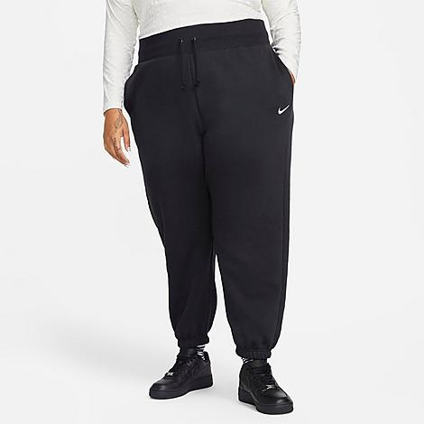 Nike Women's Sportswear Phoenix Fleece Oversized High-waist Jogger Pants (plus Size) In Black/sail