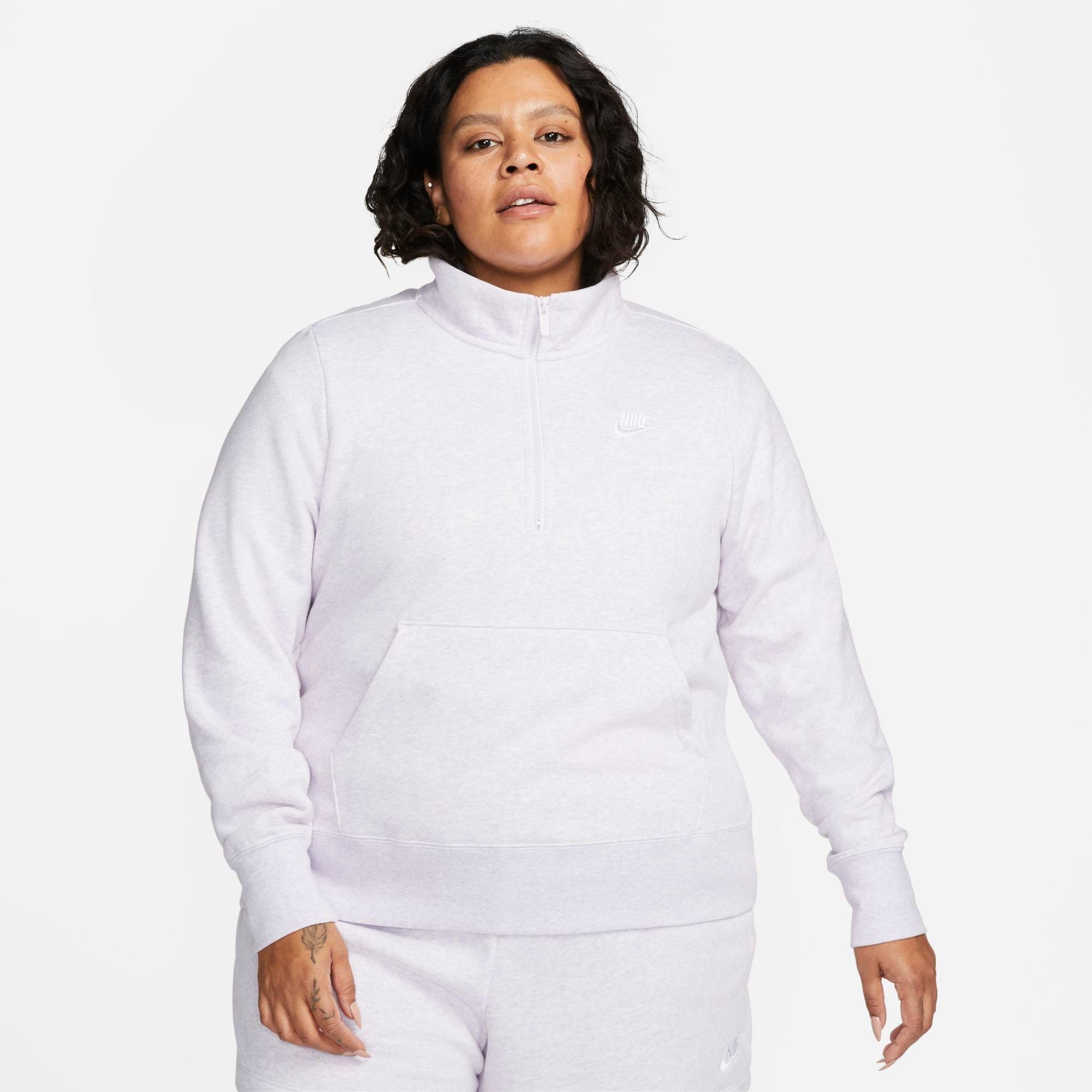 Nike Women s Sportswear Club Fleece 1 2 zip Sweatshirt plus Size