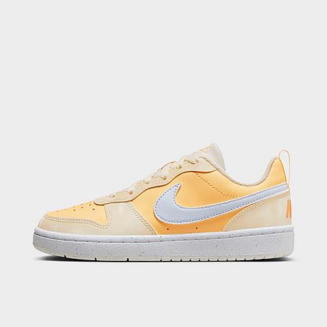 Nike Big Kids' Court Borough Low Recraft Casual Shoes In Pale Ivory/melon Tint/white/football Grey