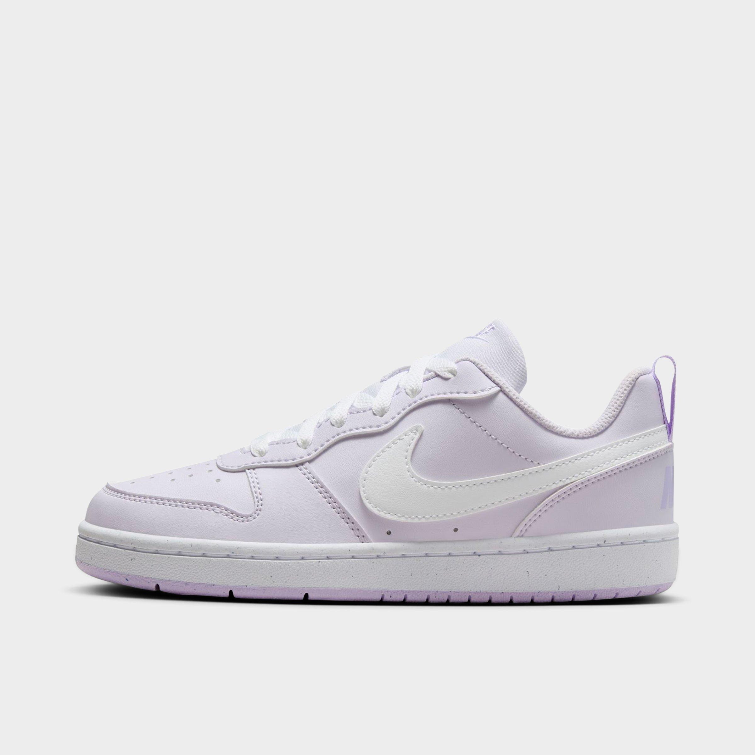 Shop Nike Big Kids' Court Borough Low Recraft Casual Shoes In Barely Grape/white/lilac Bloom