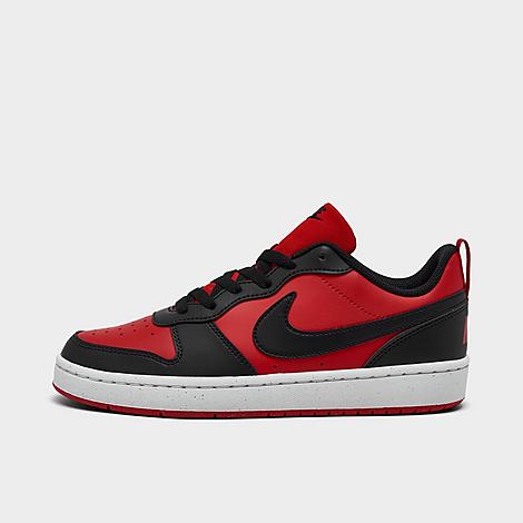 Shop Nike Big Kids' Court Borough Low Recraft Casual Shoes In University Red/black/white