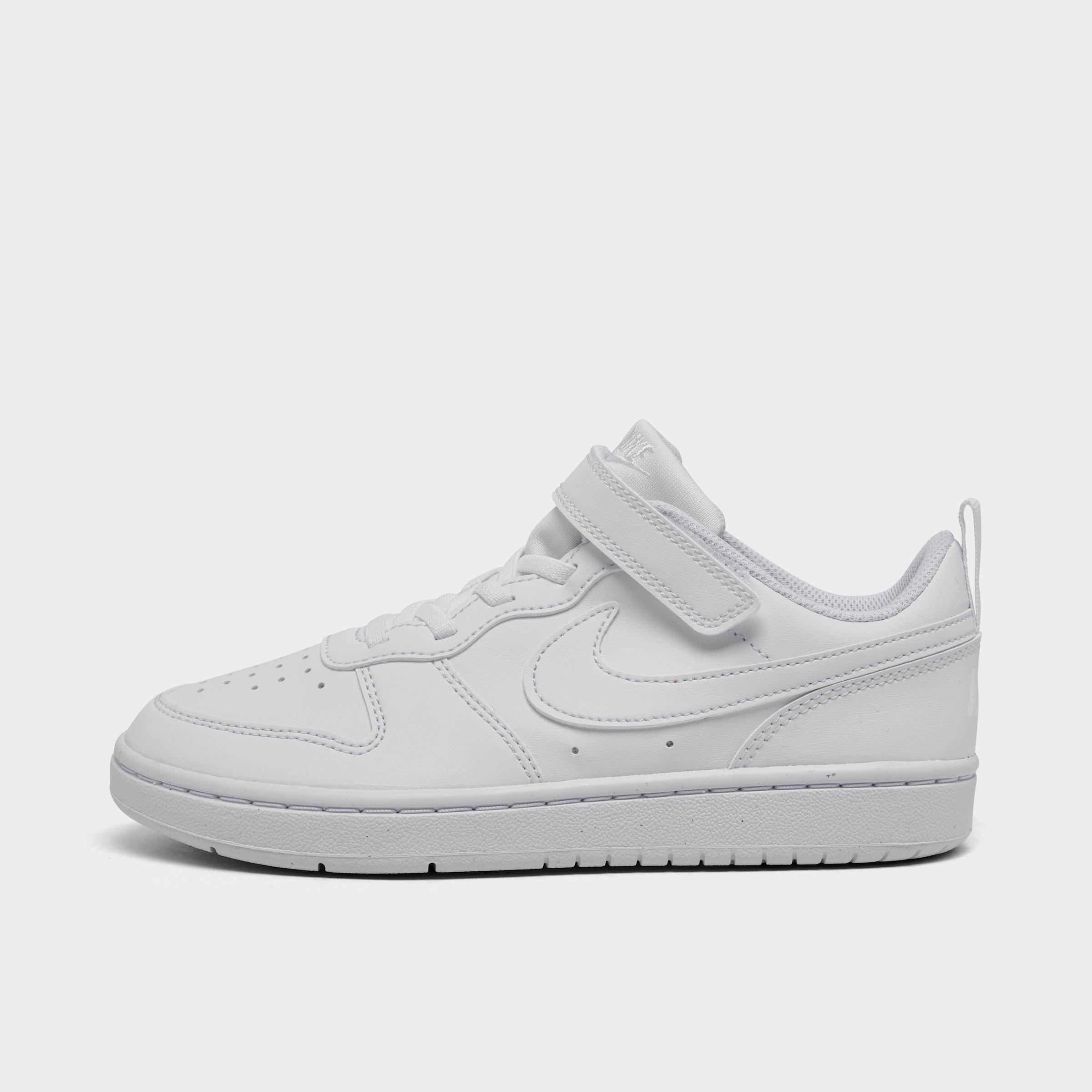 Nike Big Kids Court Borough Low Recraft Casual Sneakers From Finish Line In White/white/white