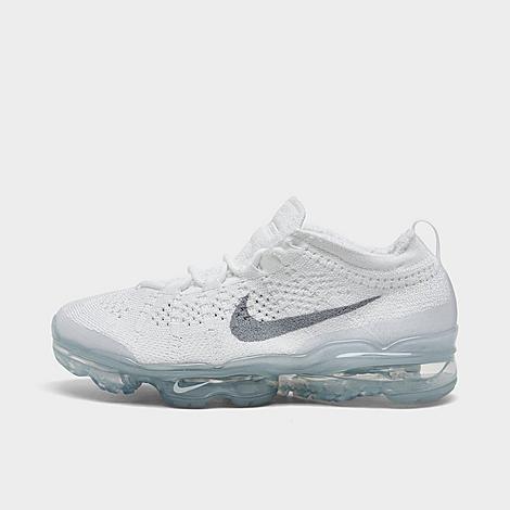 Nike Women's Air Vapormax 2023 Flyknit Running Shoes In White/metallic Silver/pure Platinum