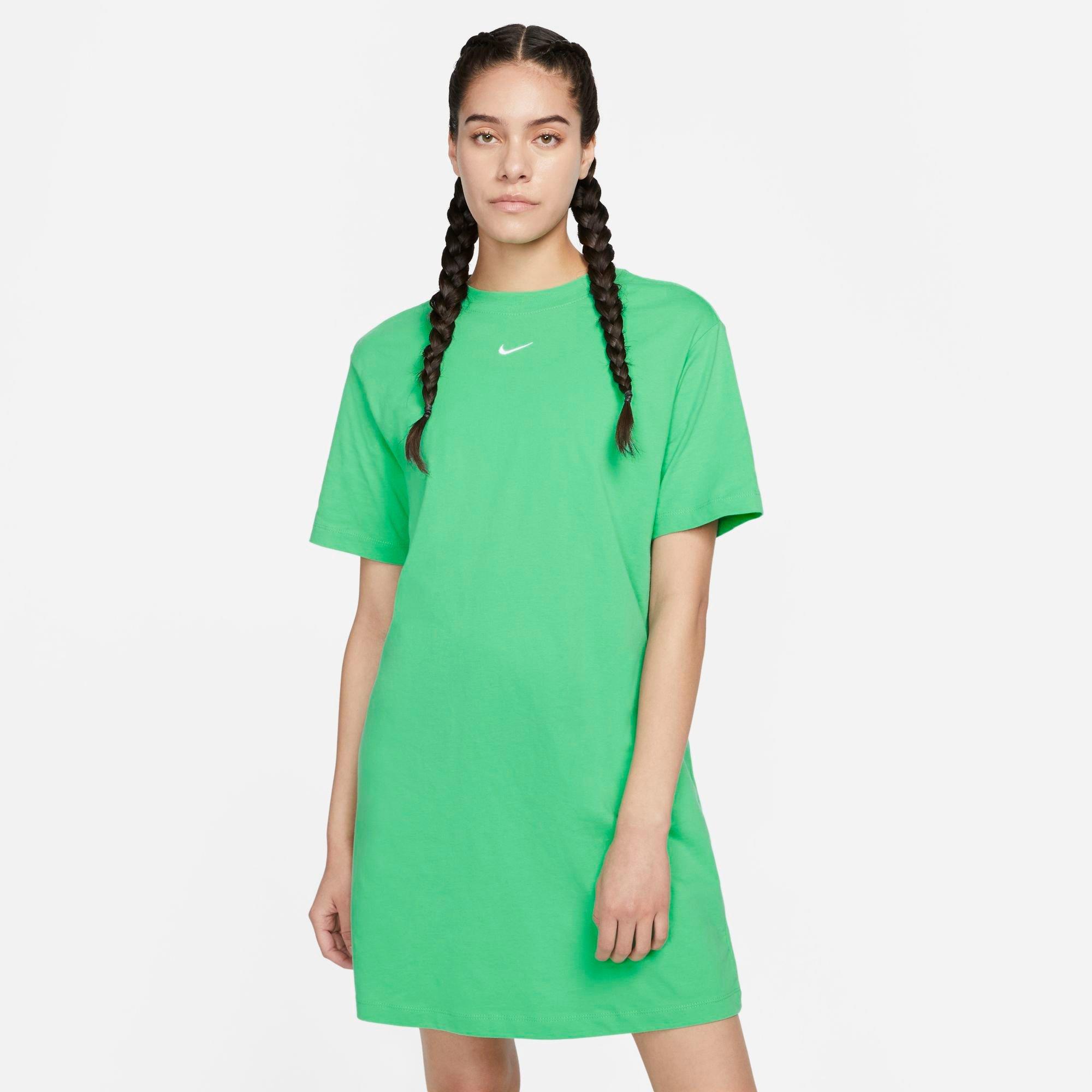 Nike Women's  Sportswear Essential Short-sleeve T-shirt Dress In Green
