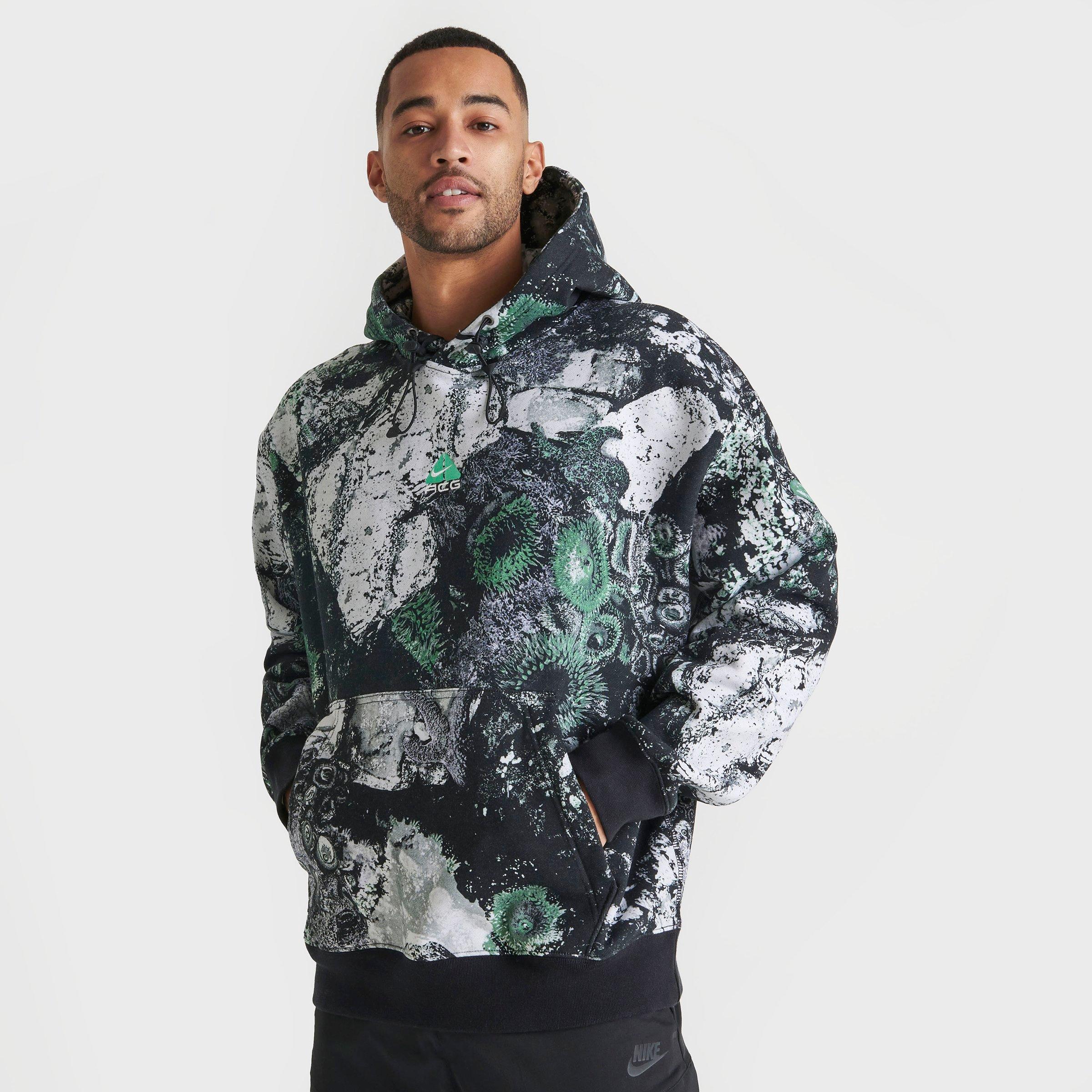 Nike Unisex  Acg Therma-fit Tuff Fleece Pullover Hoodie In Ashen Slate/black/summit White