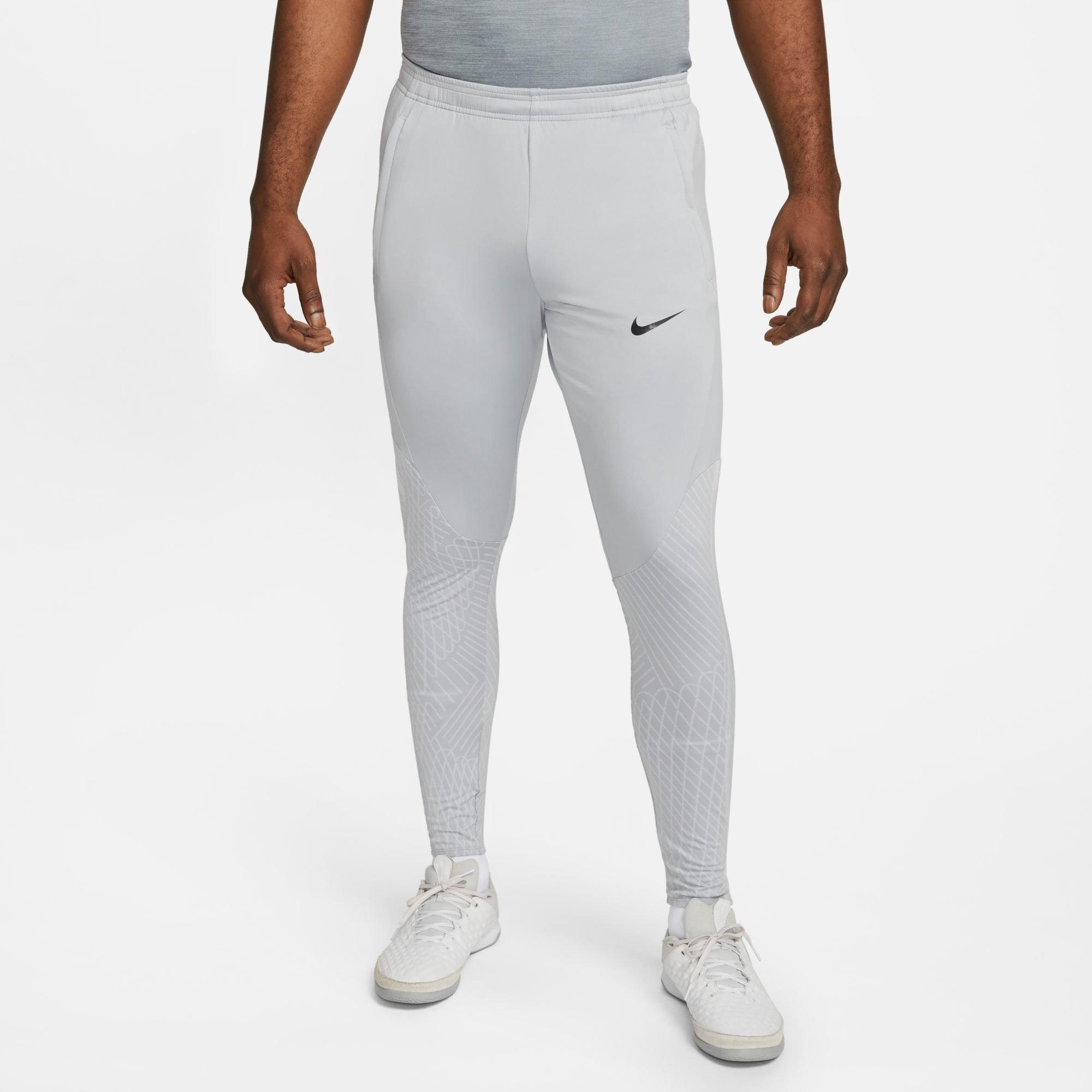 Nike Men's Dri-fit Strike Knit Soccer Pants In Wolf Grey/white/wolf Grey/black