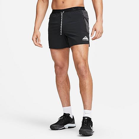 Nike Men's Trail Second Sunrise Dri-fit Brief-lined 5" Running Shorts In Black/dark Smoke Grey/white