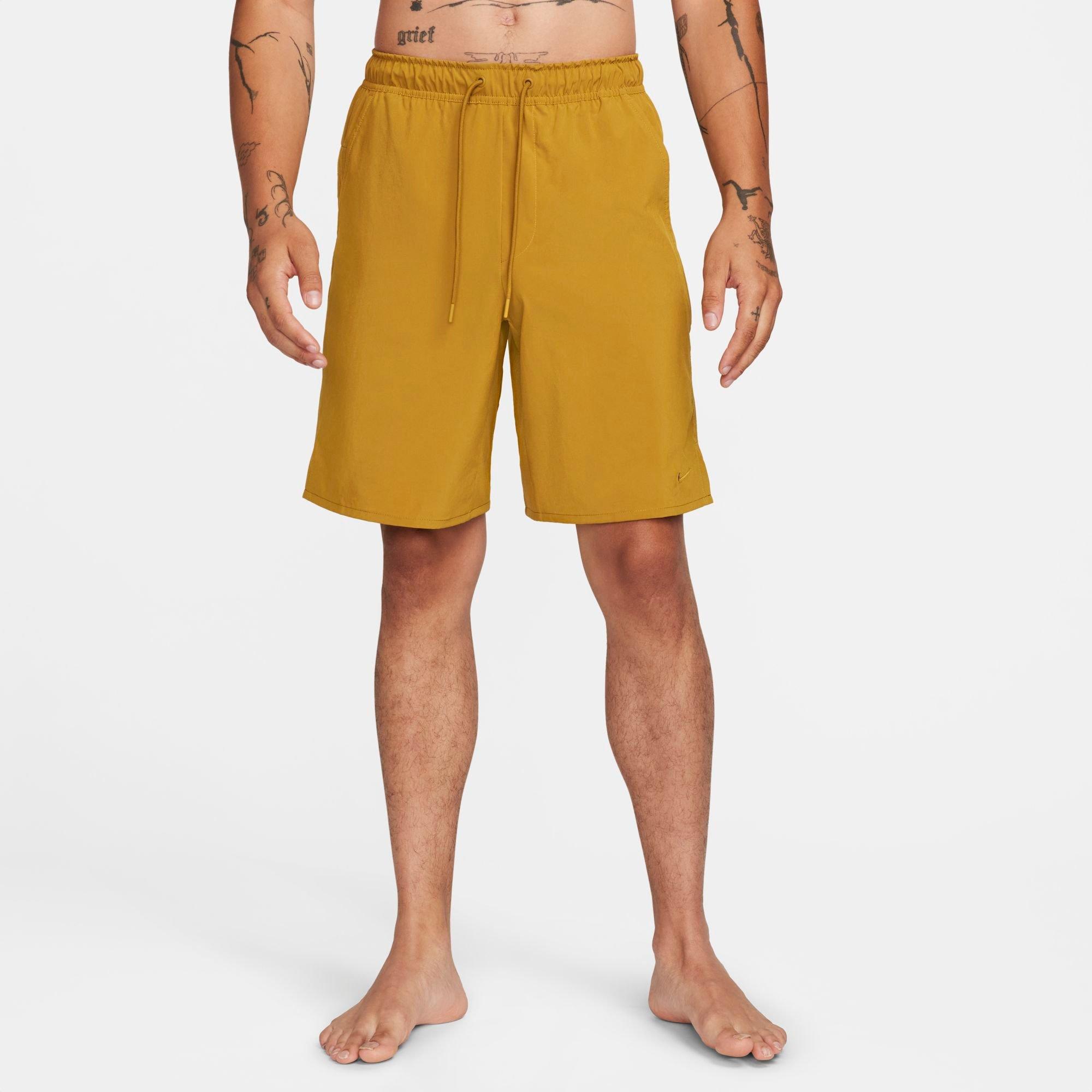 Nike Men's Unlimited Dri-fit 9" Unlined Versatile Shorts In Bronzine/bronzine/bronzine