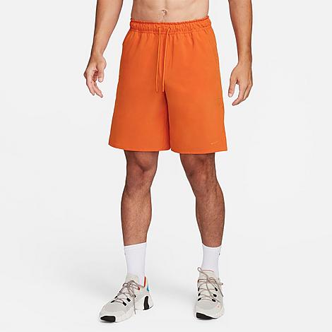 Nike Men's Unlimited Dri-fit 9" Unlined Versatile Shorts In Campfire Orange/campfire Orange/campfire Orange