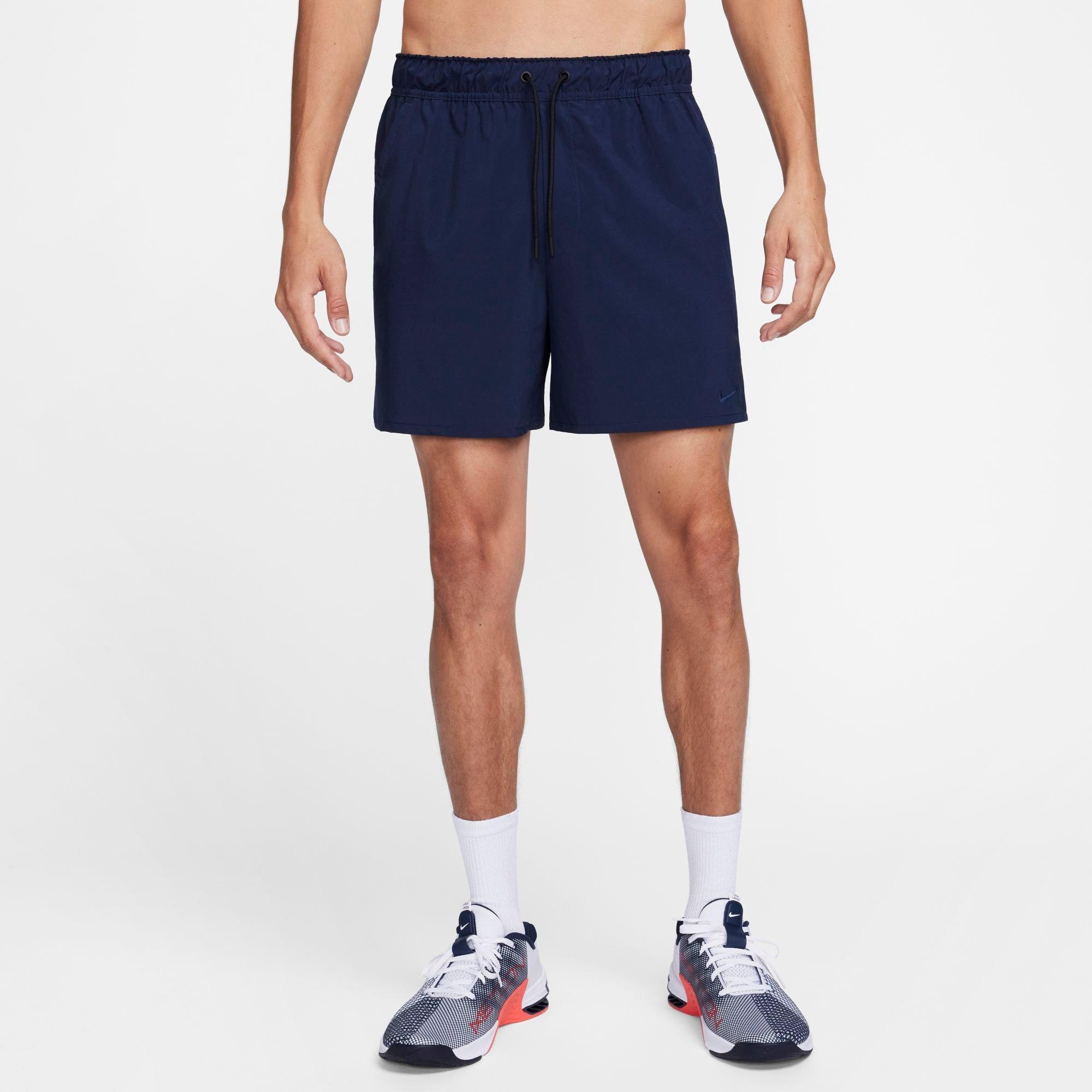 Nike Men's Unlimited Dri-FIT 5" Unlined Versatile Shorts in Blue/Obsidian Size Large Polyester/Spandex