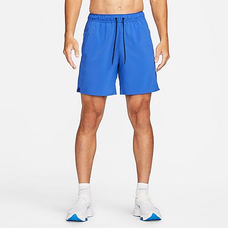 Nike Men's Unlimited Dri-fit 7" Unlined Versatile Shorts In Game Royal/black/game Royal
