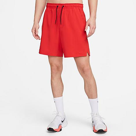 Nike Men's Unlimited Dri-fit 7" Unlined Versatile Shorts In University Red/black/university Red