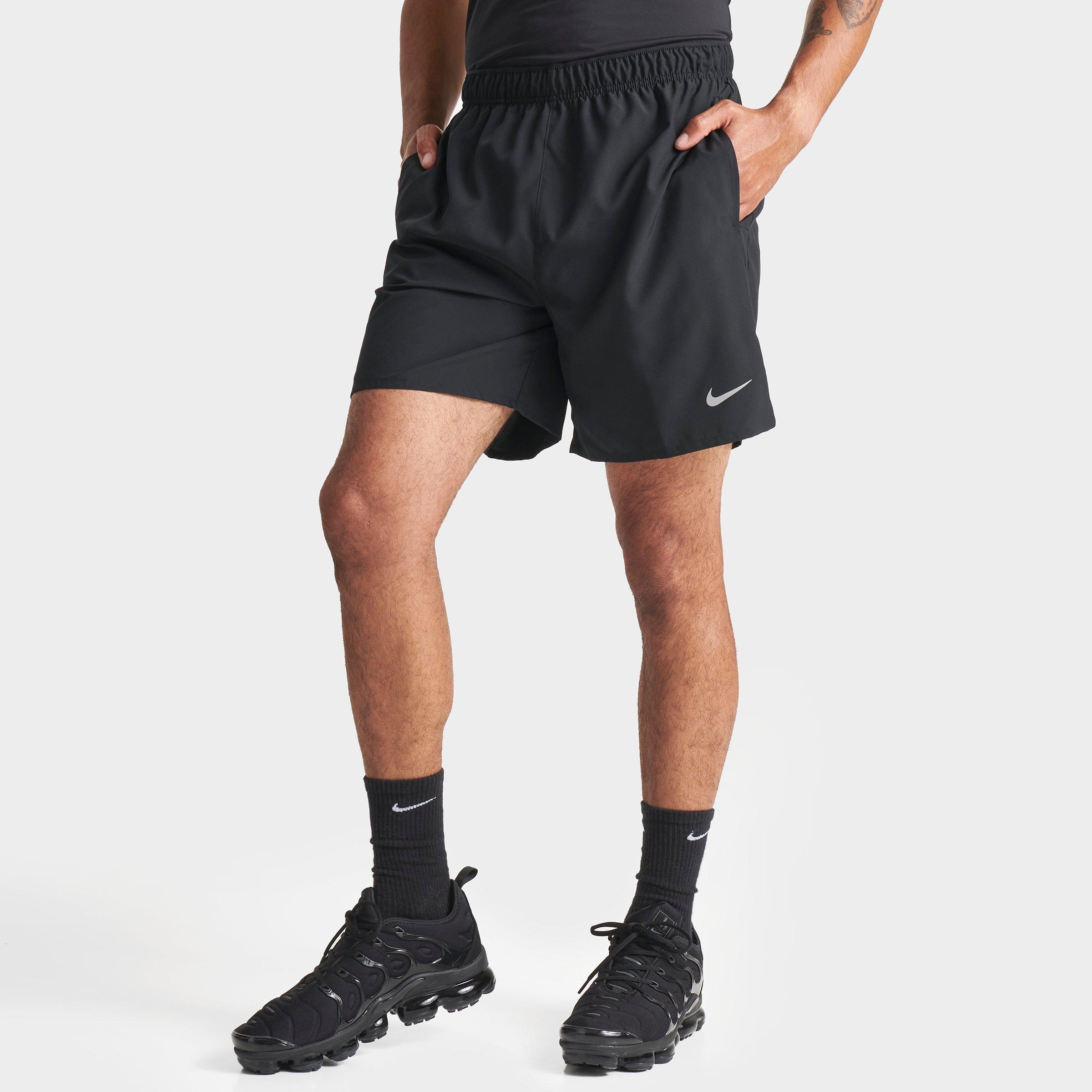 Shop Nike Men's Dri-fit Challenger 7" Unlined Running Shorts In Black/black/black/reflective Silver