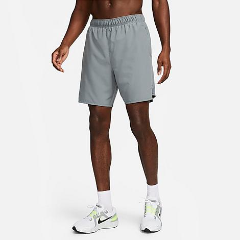 Shop Nike Men's Dri-fit Challenger 2-in-1 7" Running Shorts In Smoke Grey/dark Smoke Grey/black
