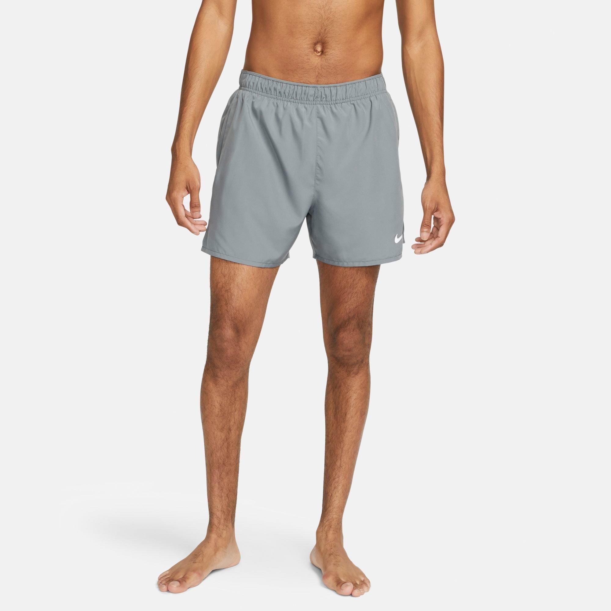 Nike Men's Dri-FIT Challenger 5" Brief-Lined Training Shorts in Grey/Smoke Grey Size XL 100% Polyester