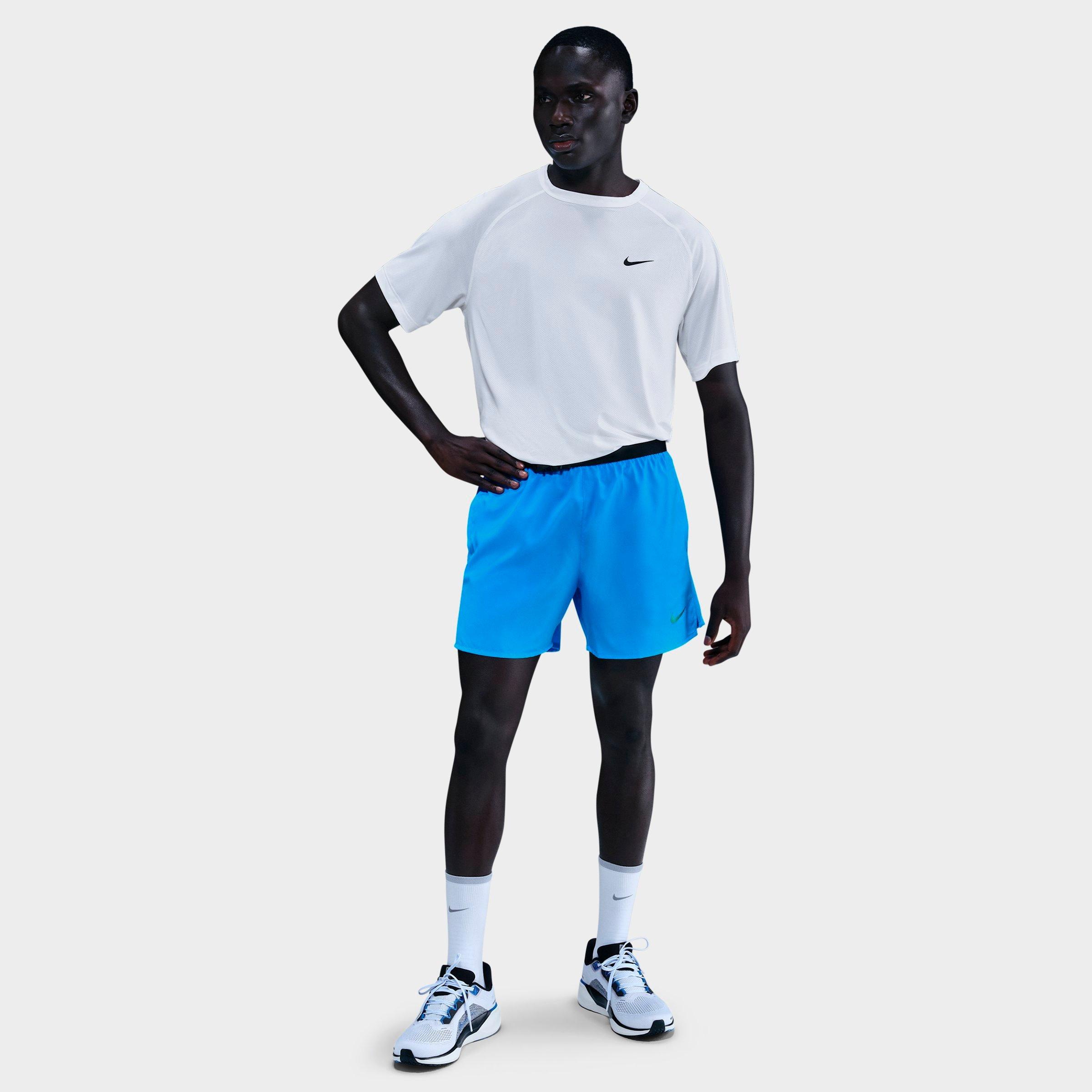 Nike Men's Dri-FIT Challenger 5" Brief-Lined Training Shorts in Blue Hero/Blue Hero/Black Size: Small