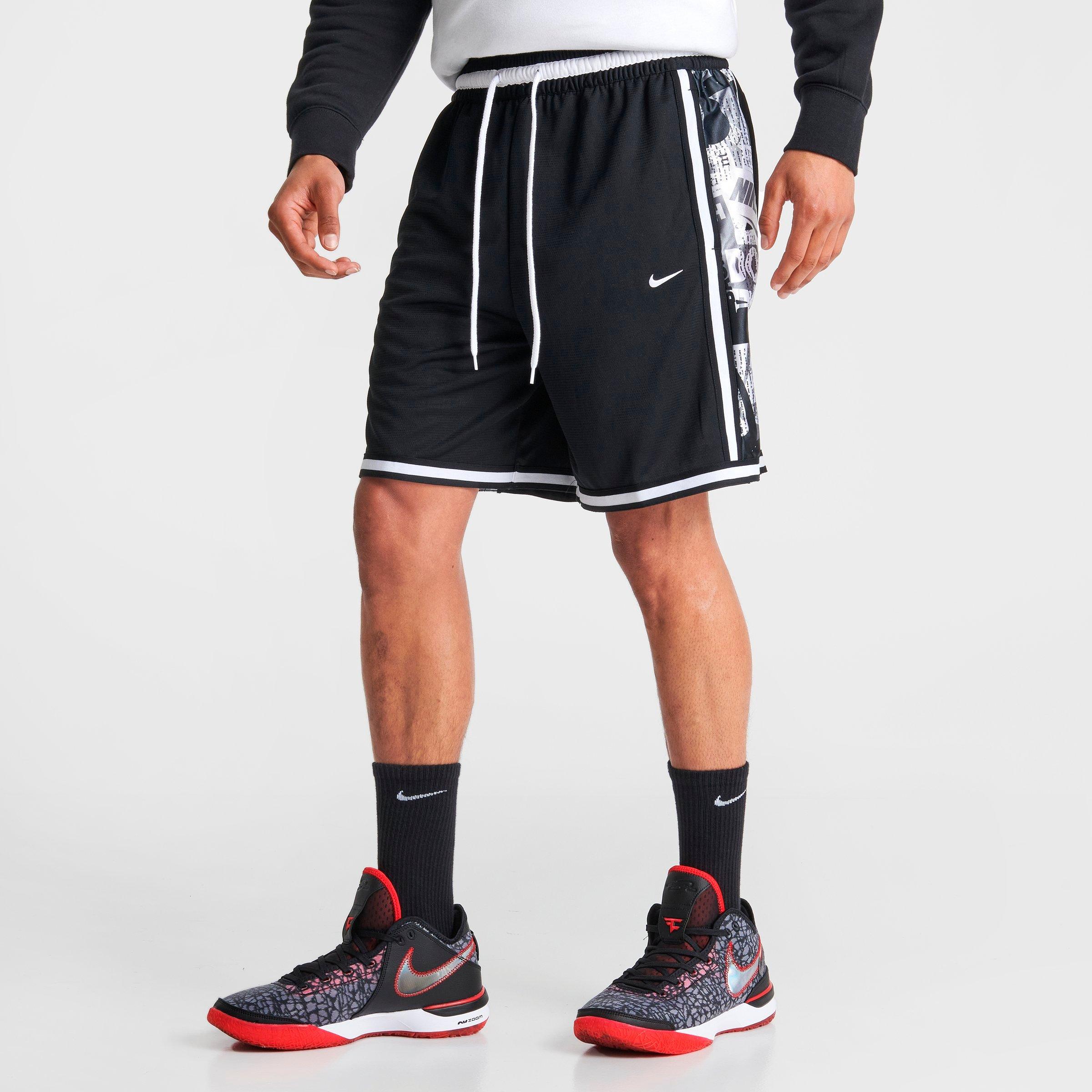 Nike Men's Dri-fit Dna '96 Basketball Shorts In Black/black/white