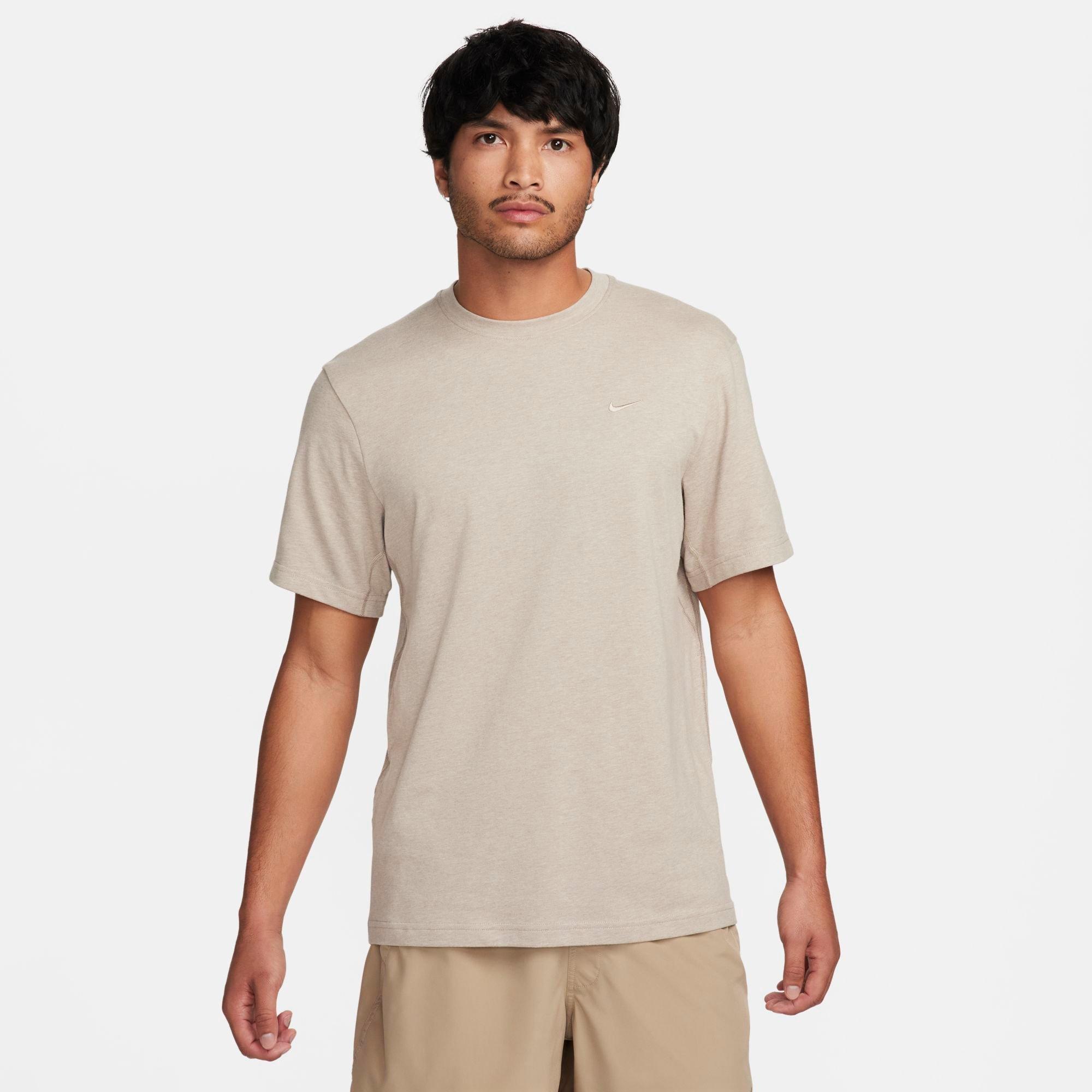 Nike Men's Dri-FIT Primary Versatile Top in Khaki/Heather/Khaki Size: XS