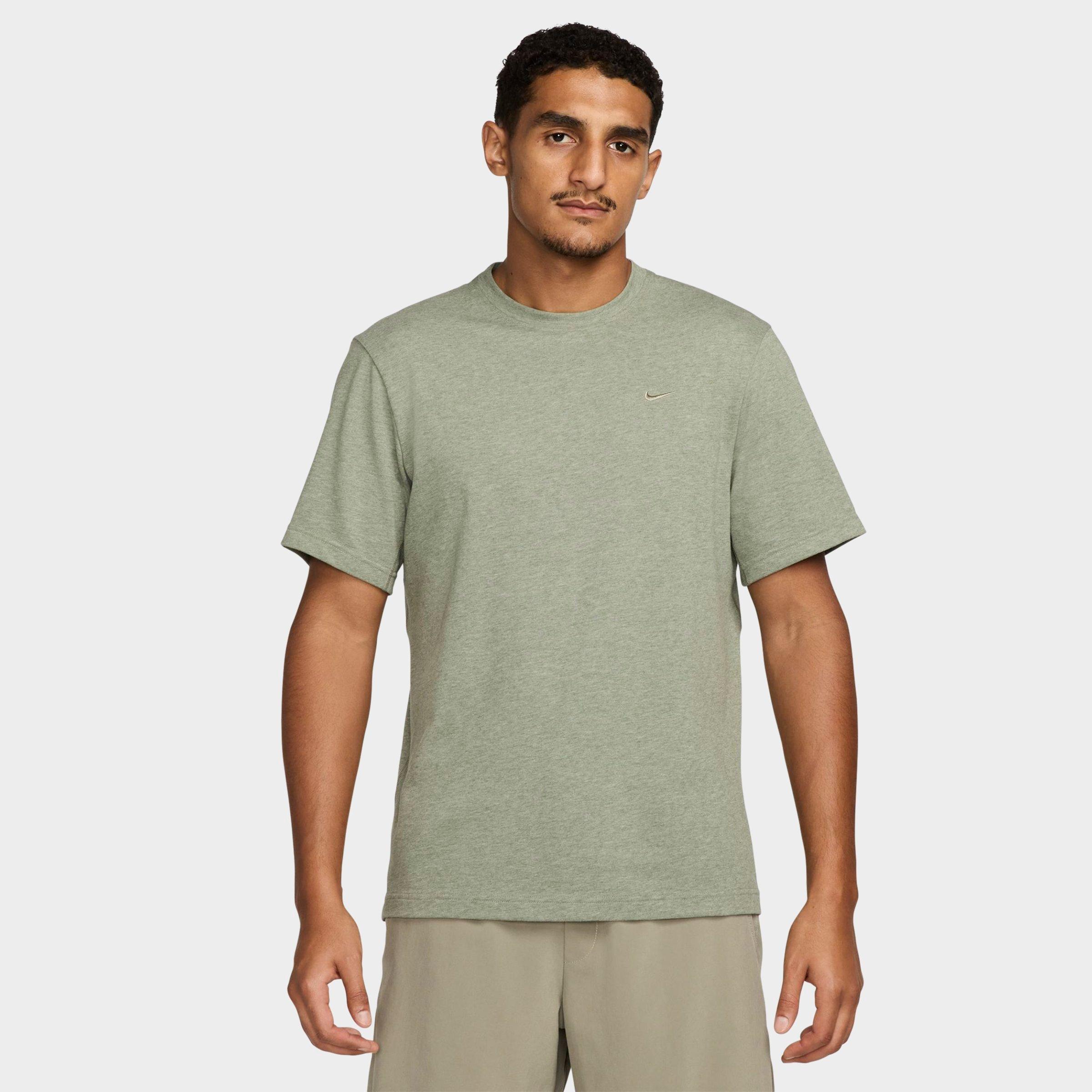 Nike Men's Dri-FIT Primary Versatile Top in Green/Light Army Size Large Cotton/Polyester/Knit