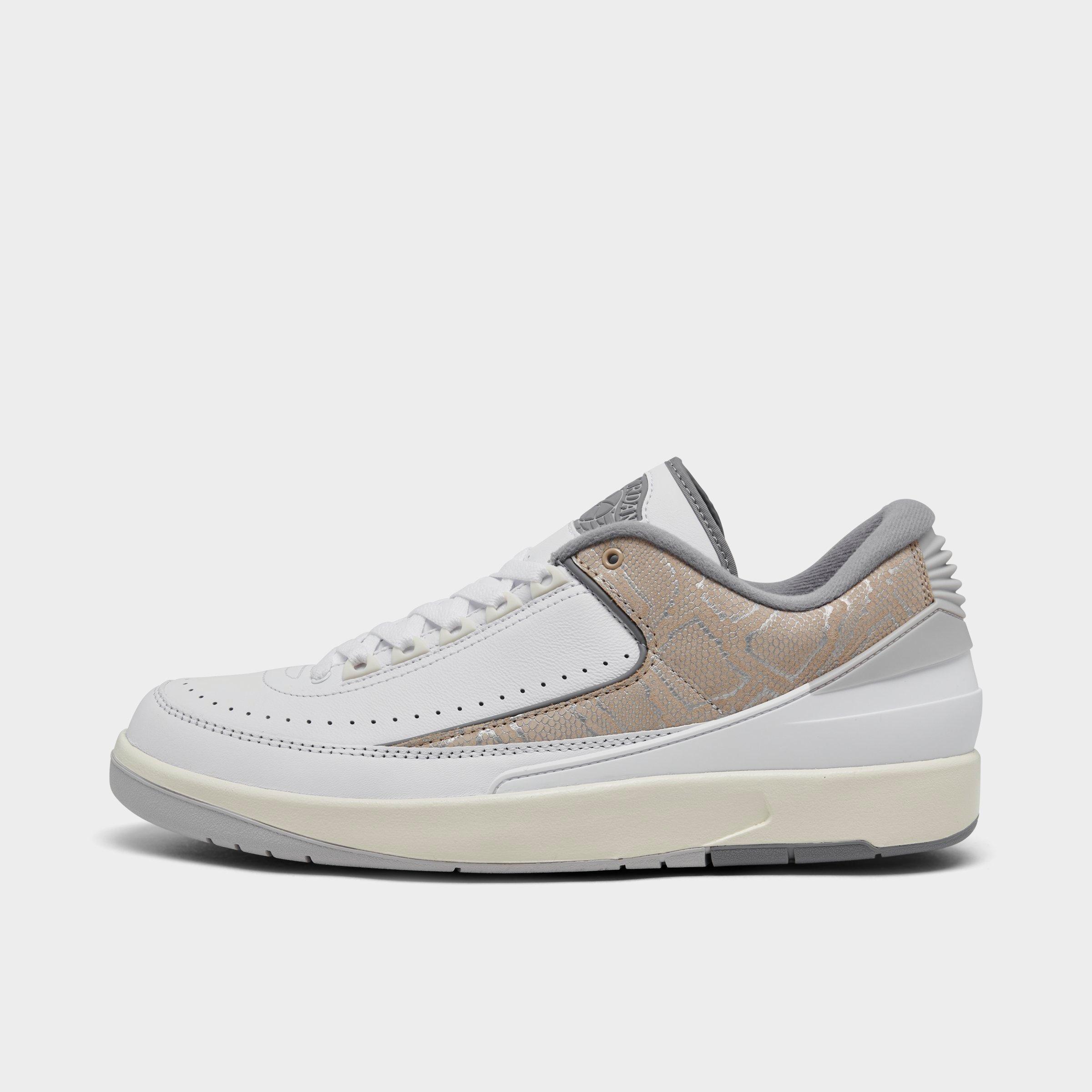 Shop Nike Jordan Air Retro 2 Low Basketball Shoes In White/cement Grey/sanddrift/neutral Grey