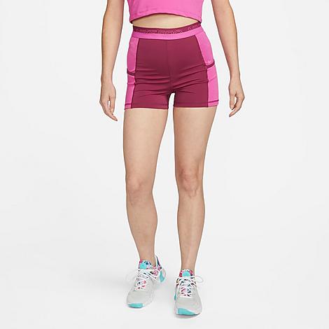 Nike Women's Pro Dri-fit Femme Shorts In Rosewood/active Fuchsia//pinksicle/pinksicle