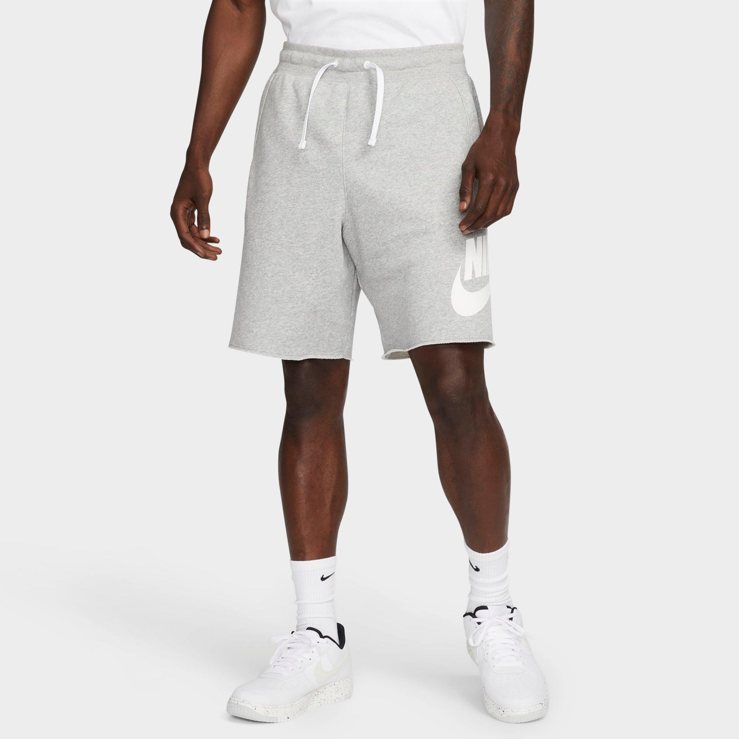 Nike Men's Club Alumni French Terry Shorts In Dark Grey Heather/white/white
