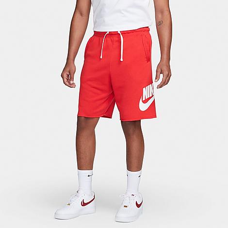 Nike Men's Club Alumni French Terry Shorts In University Red/white/white