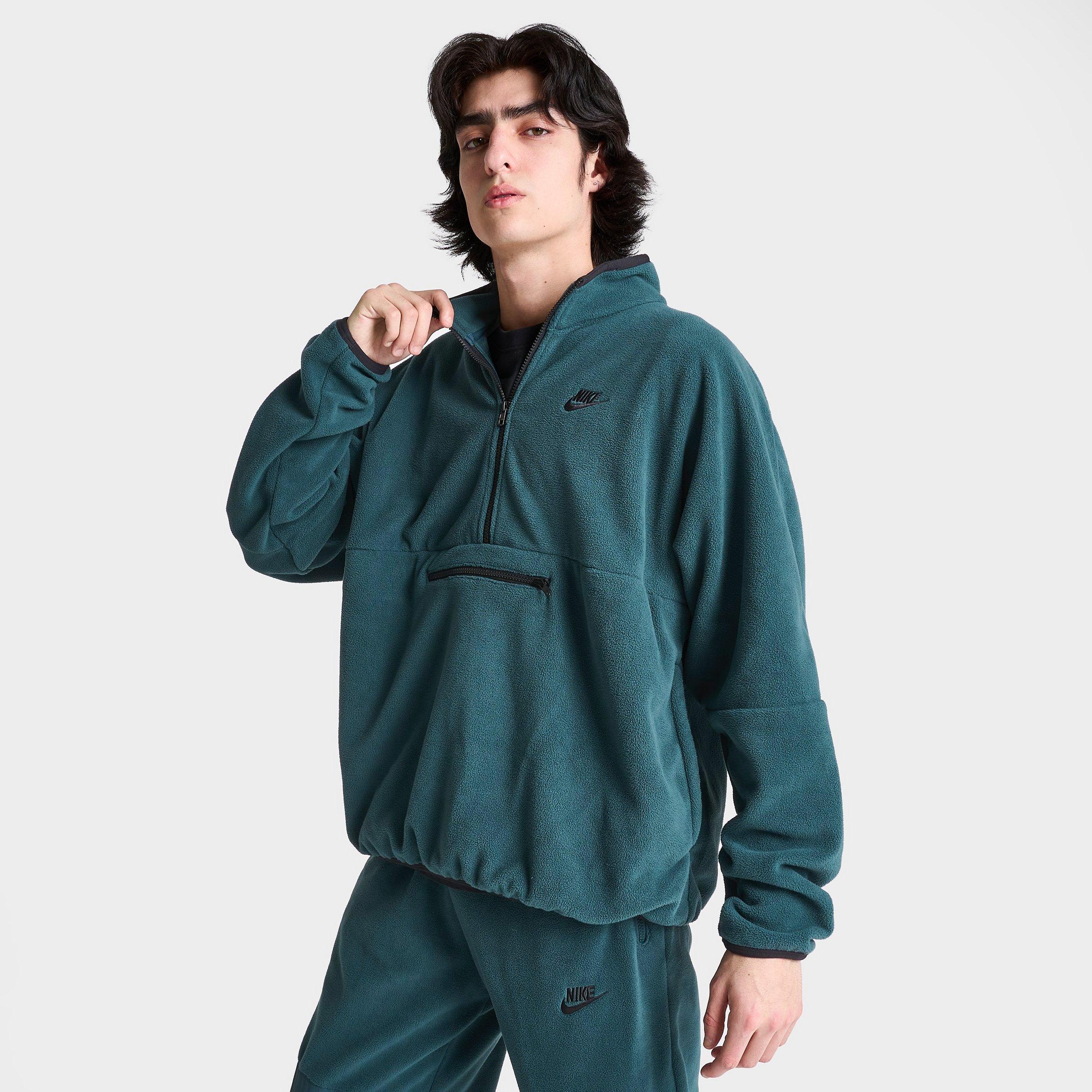 Nike Men's Club Fleece+ Half-zip Fleece Top In Deep Jungle/black