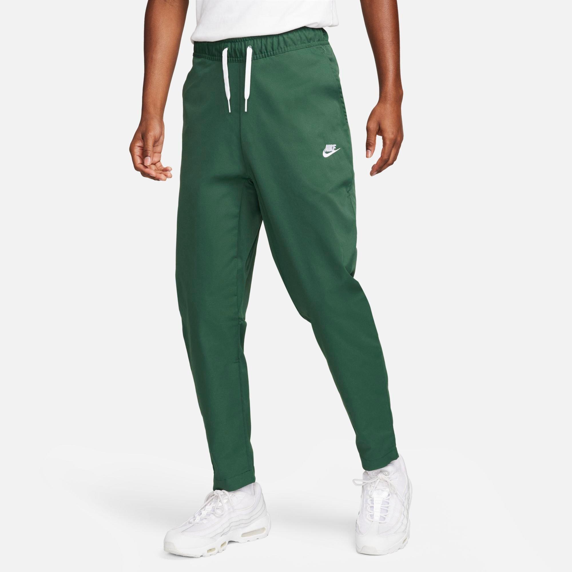 Nike Men's Club Woven Tapered Pants in Fir/White Size: XS