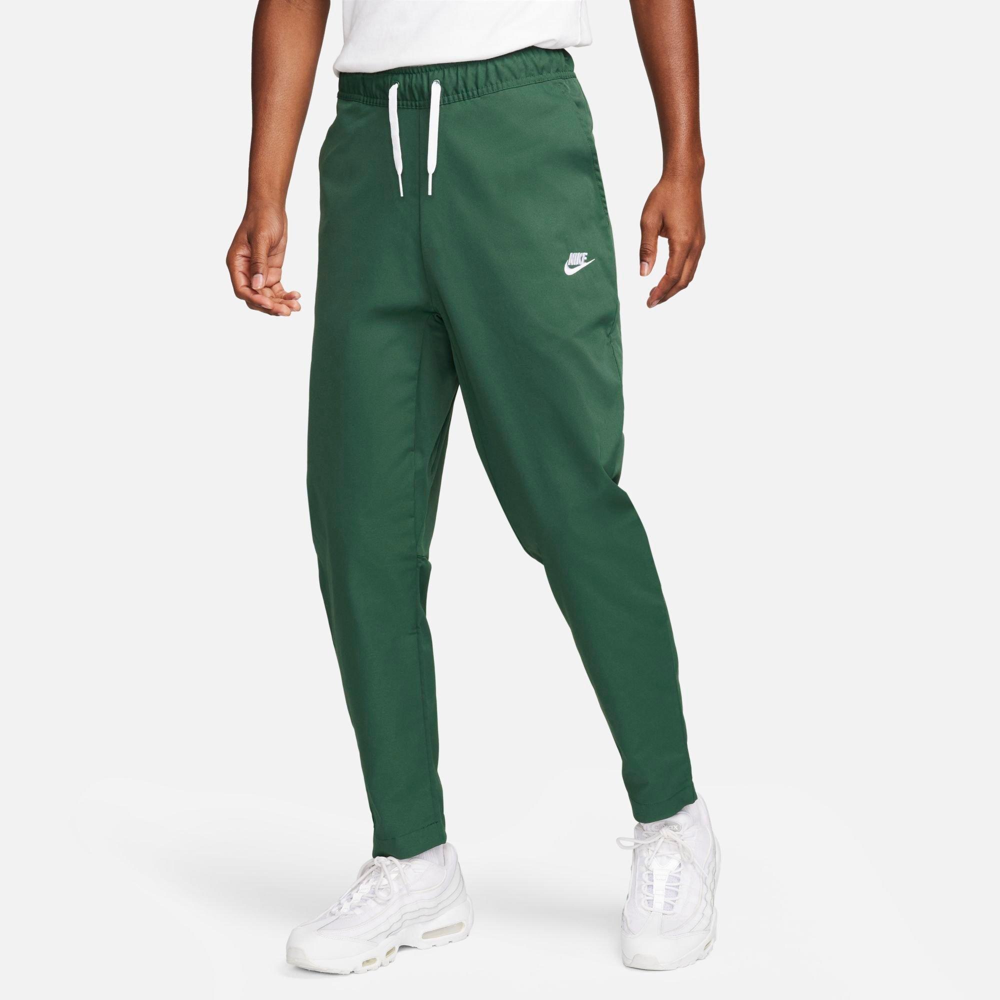 Nike Men's Club Woven Tapered Pants in Green/Fir Size XL 100% Polyester/Twill