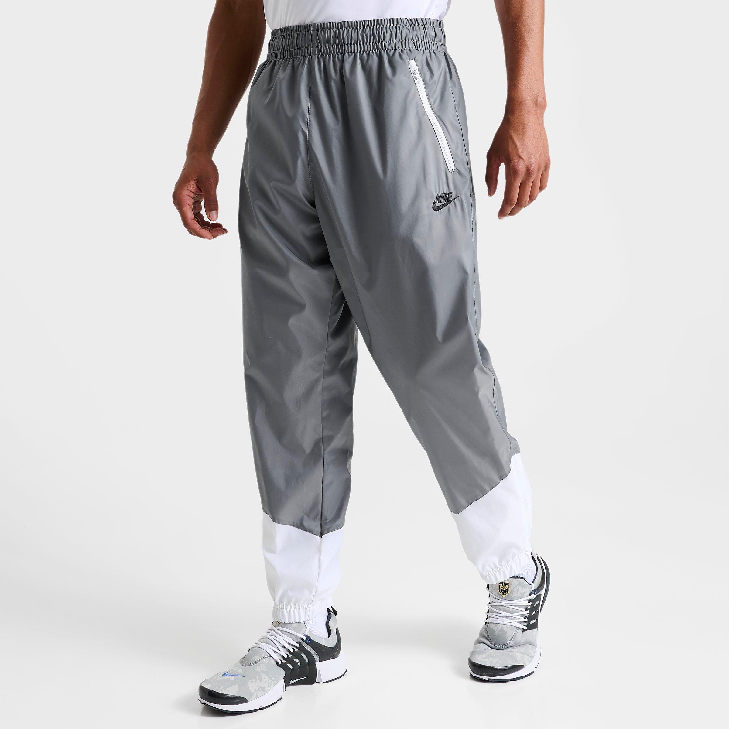 Nike Men's Windrunner Woven Lined Pants In Smoke Grey/white/black