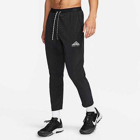 Shop Nike Men's Trail Dawn Range Dri-fit Running Pants In Black/black/white