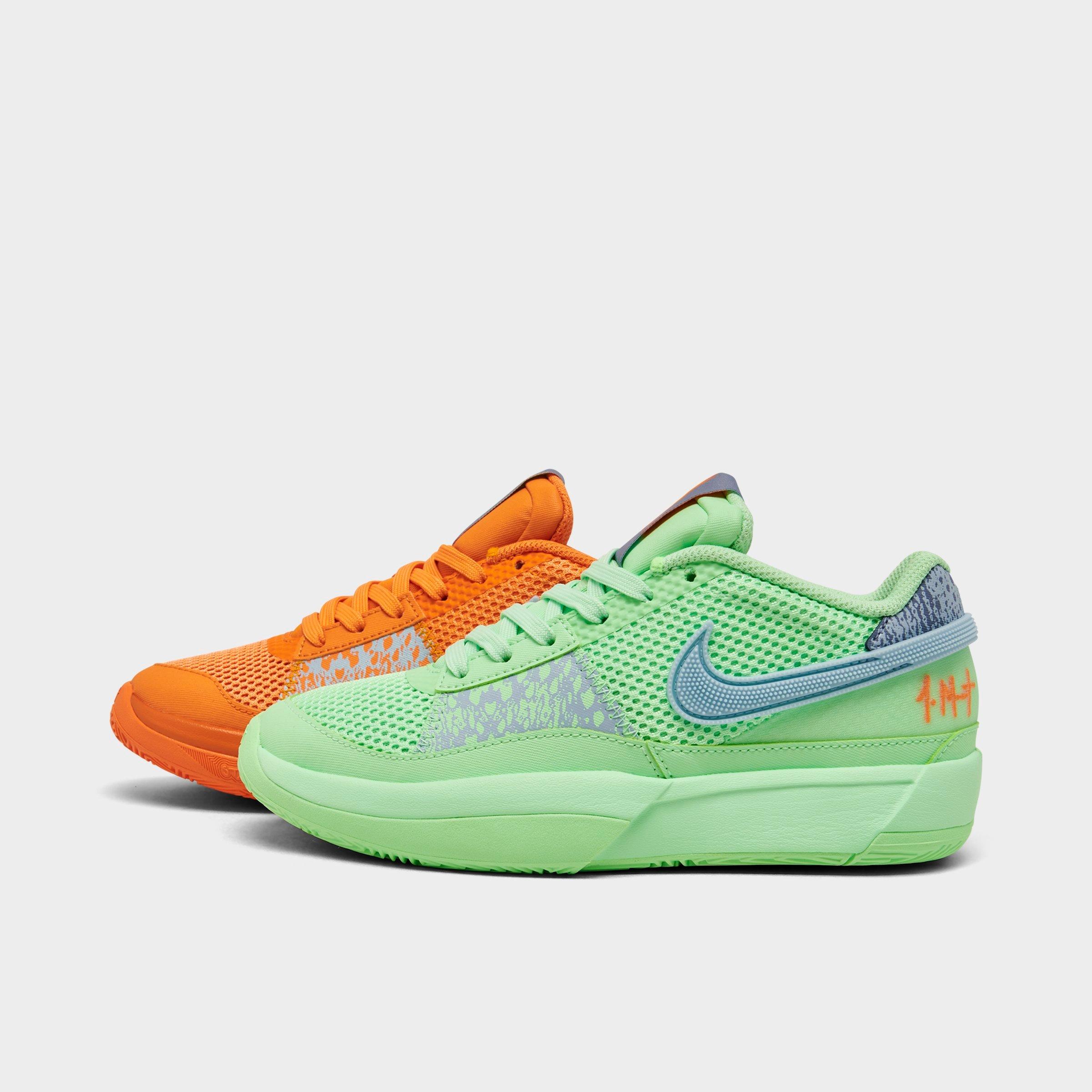 Shop Nike Big Kids' Ja 1 Basketball Shoes (1y-7y) In Bright Mandarin/white/vapor Green
