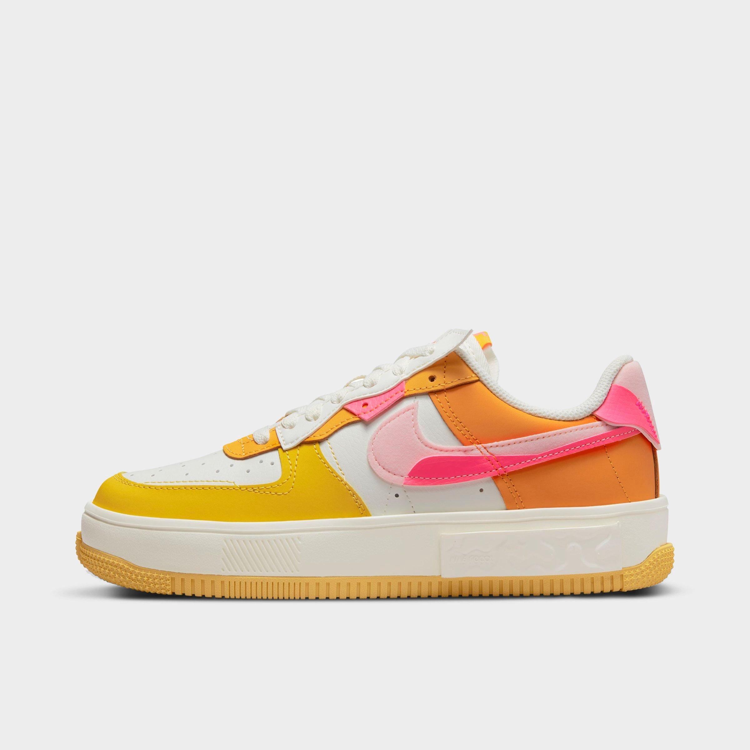 Nike Air Force 1 Fontanka Sneakers In White And Hyper Pink Solar Mix In Summit White/solar Flare/medium Soft Pink/hyper Pink