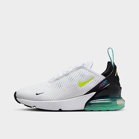 Nike Little Kids' Air Max 270 Casual Shoes In White/black/laser Blue/volt