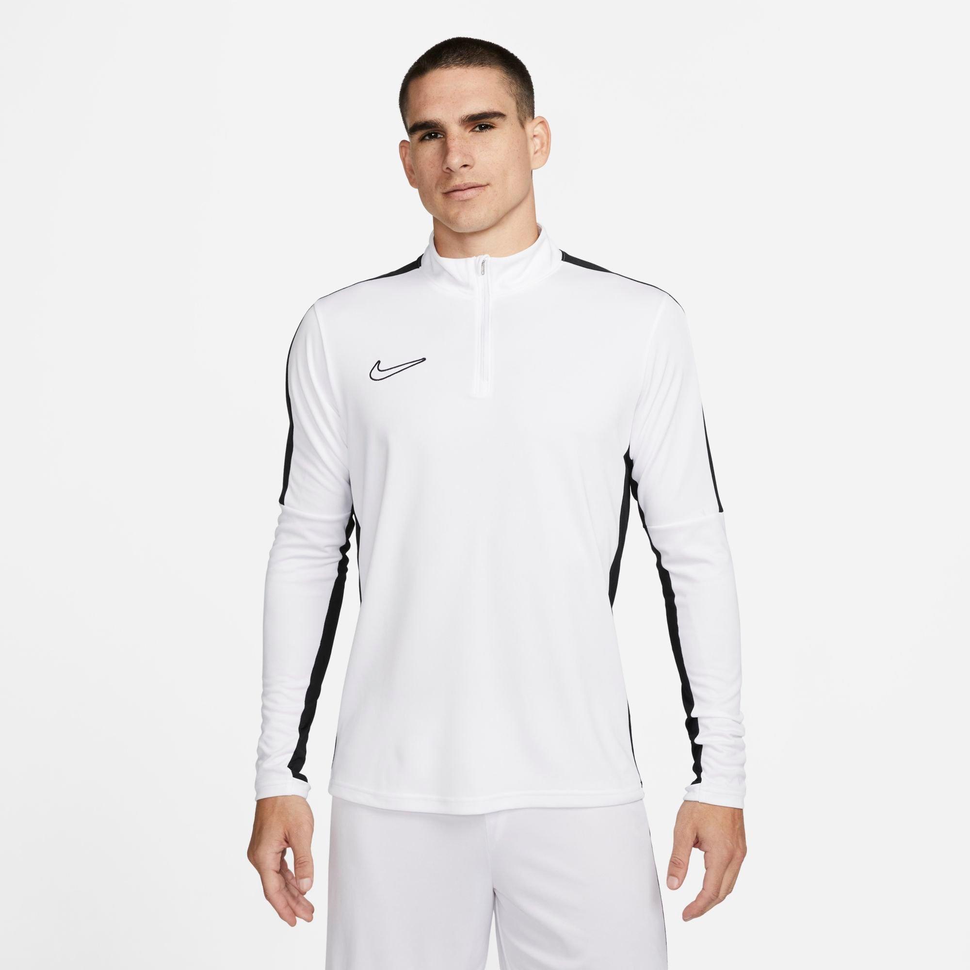 Nike Men's Dri-FIT Academy Soccer Drill Top in White/Black Size: Small