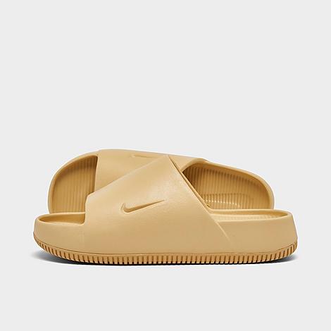 Shop Nike Women's Calm Slide Sandals In Sesame/sesame