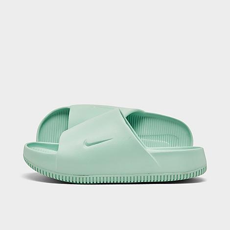 Shop Nike Women's Calm Slide Sandals In Jade Ice/jade Ice