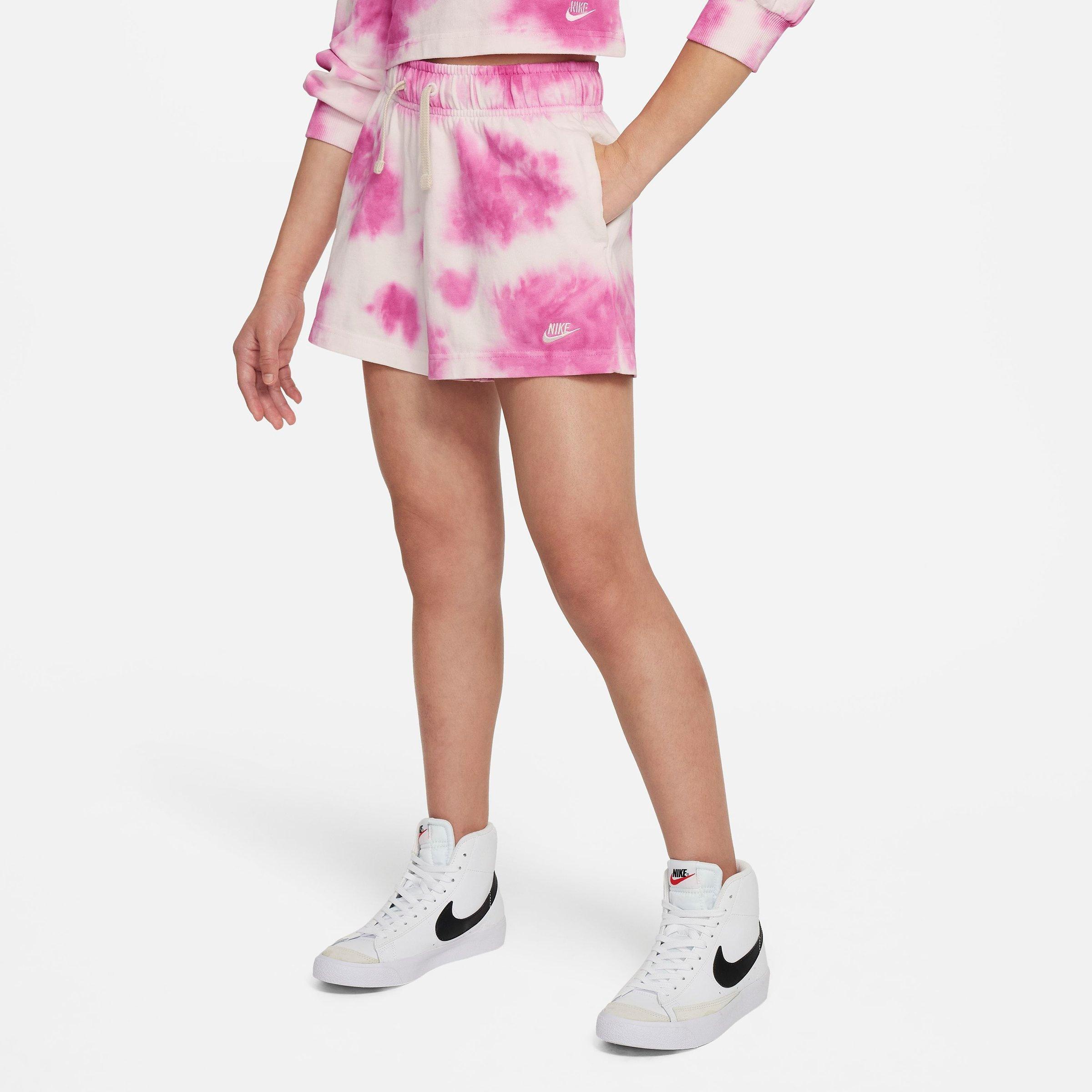 Nike Kids'  Girls' Sportswear Washed Shorts In Active Fuchsia/sail