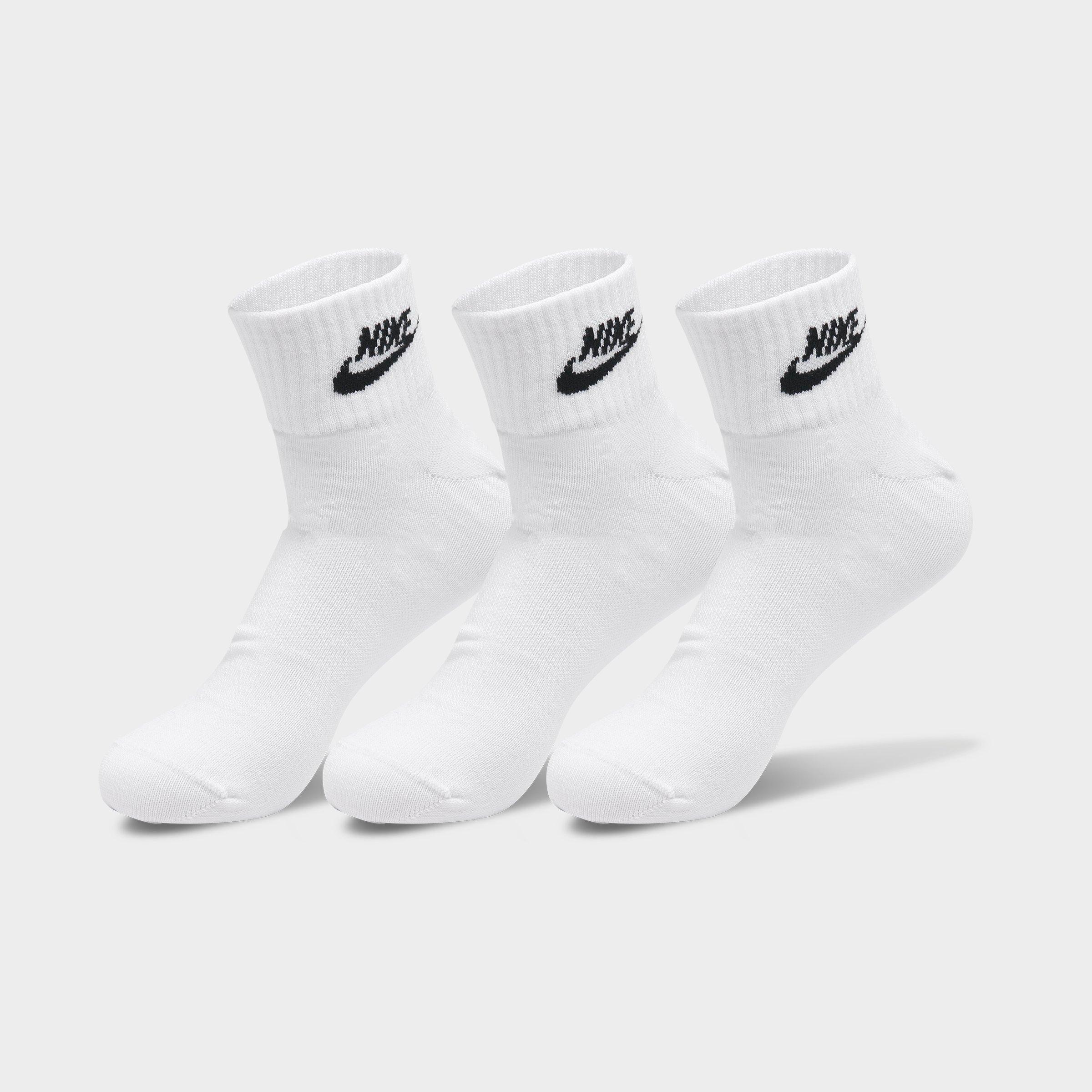 Nike Everyday Essential 3 Pack Ankle Socks In White In White