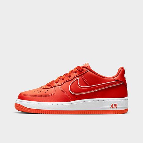 Nike Big Kids' Air Force 1 Low Casual Shoes In Picante Red/white/picante Red