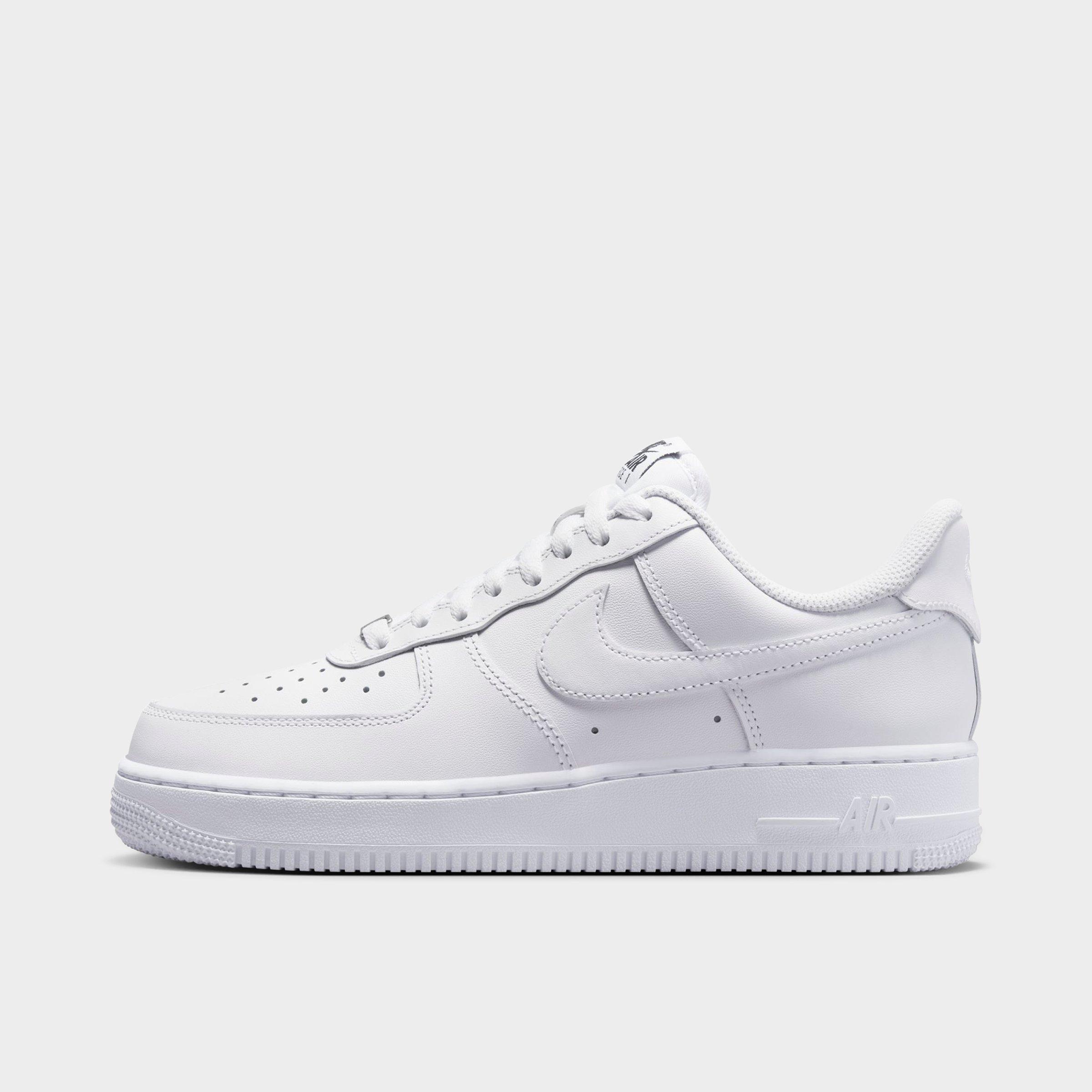 Nike Women's Air Force 1 '07 FlyEase Casual Shoes in White/White/White Size: 5.0